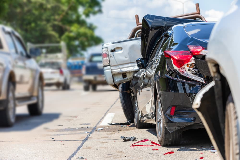 Multiple Damaged Cars In A Row