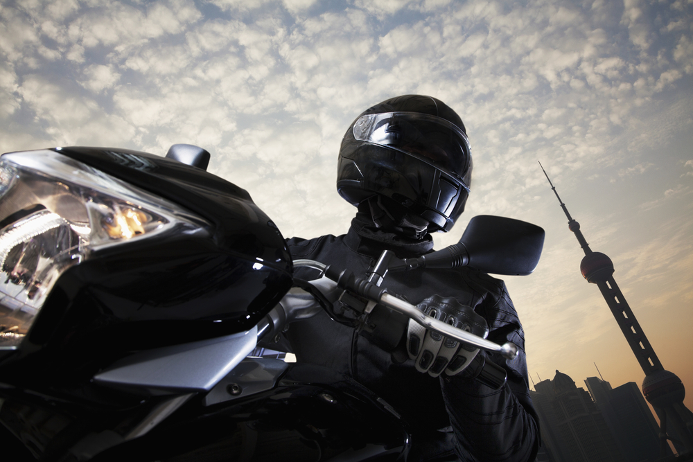 Photo of a man on the bike